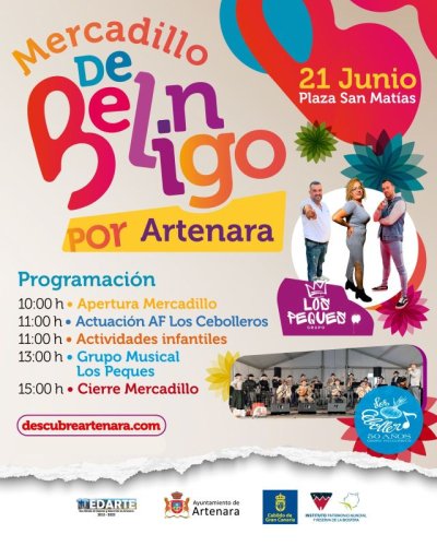 El Mercadillo “De Belingo por Artenara” regresa el próximo 21 de junio con música en directo, actividades infantiles y ambiente festivo en el corazón del municipio