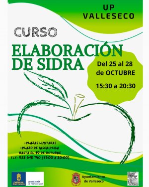Valleseco organiza un curso de elaboración de sidra