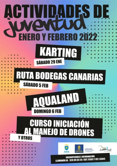El Ayuntamiento de Guía ofrece un programa de actividades gratuitas para los jóvenes