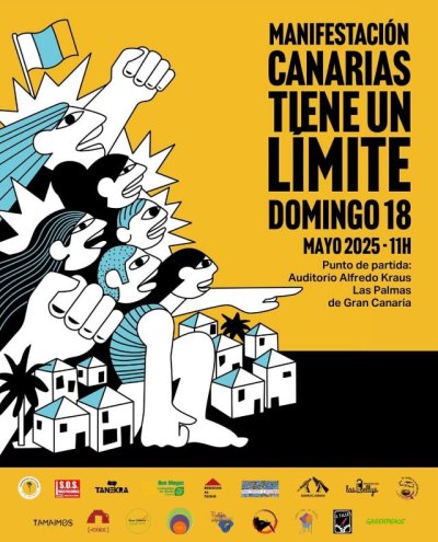 Gran Canaria se suma al grito colectivo del 18 de mayo: &ldquo;Canarias tiene un l&iacute;mite&rdquo;