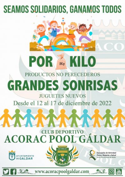 Campa&ntilde;a solidaria: &ldquo;POR UN KILO GRANDES SONRISAS&rdquo; del Club Deportivo Acorac Pool G&aacute;ldar
