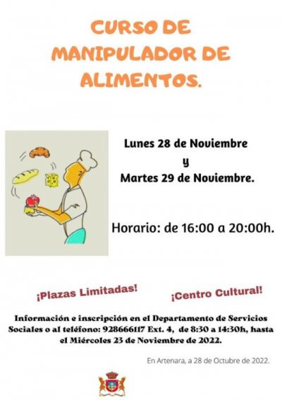 Artenara: Curso de Manipulador de Alimentos