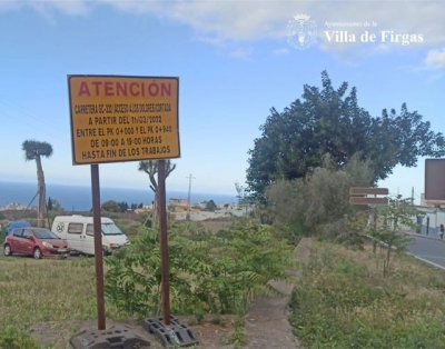 Firgas: Inicio de las obras de reasfaltado de la carretera de Cambalud