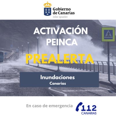 El Gobierno de Canarias declara la prealerta por riesgo de inundaciones en el archipiélago