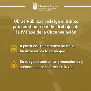 Obras Públicas redirige el tráfico para continuar con los trabajos de la IV Fase de la Circunvalación