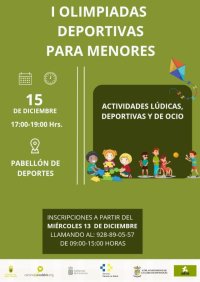 La Aldea de San Nicolás organiza las I Jornadas Deportivas dirigidas a los y las menores del municipio