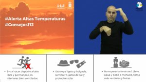 Las redes sociales del 1-1-2 Canarias incorporan lengua de signos en los consejos de autoprotección de las alertas