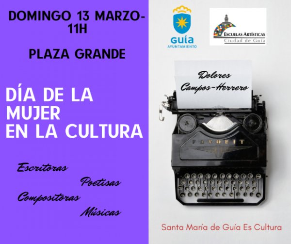 La Plaza Grande de Guía acoge este domingo la celebración del Día de la Mujer en la Cultura