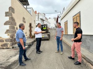 Guía: Los trabajos de reasfaltado de la carretera de Farailaga, en las medianías guienses, finalizan hoy viernes