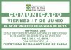 El Ayuntamiento de la Villa de Moya informa que las dependencias municipales reducirán su horario mañana viernes