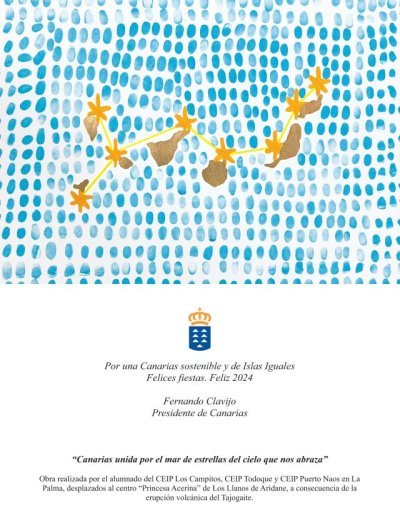 El alumnado de los CEIP Los Campitos, Todoque y Puerto Naos confecciona la ilustraci&oacute;n de la postal navide&ntilde;a