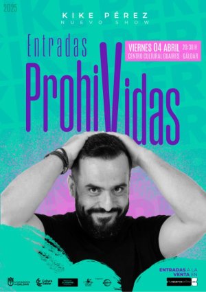 Gáldar: El cómico Kike Pérez llega este viernes al Centro Cultural Guaires con su show &#039;Entradas prohiVidas&#039;