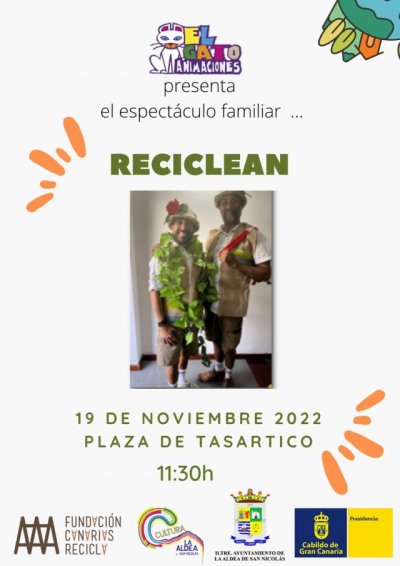 La Aldea: El espectáculo didáctico de “Reciclean” llega a Tasartico