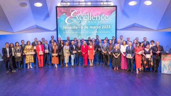 Gran noche de fiesta en el Auditorio de Tenerife en la ceremonia de entrega de los Premios Excellence de Cruceros 2023