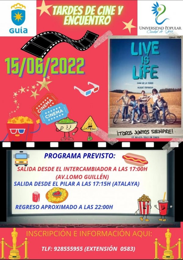 Guía: Las “Tardes de Cine y Encuentro” de junio permitirán disfrutar de la película española ‘Live is Life: La gran aventura’