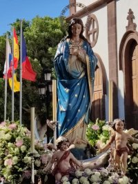 Agaete: La Inmaculada Concepci&oacute;n se convirti&oacute; en la primera imagen que procesiona despu&eacute;s de la pandemia