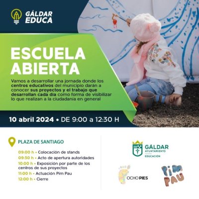 G&aacute;ldar: Suspendida la jornada de Escuela Abierta en la Plaza de Santiago de este mi&eacute;rcoles por alerta por viento