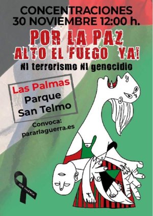 30N: Concentraciones por la Paz, Alto el fuego ¡Ya!. ¡Ni terrorismo, ni genocidio!