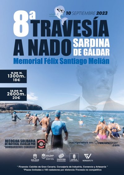 Abiertas las inscripciones de la VIII Traves&iacute;a a Nado Sardina de G&aacute;ldar - Memorial F&eacute;lix Santiago Meli&aacute;n
