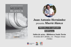 Juan Antonio Hern&aacute;ndez presentar&aacute; &lsquo;Muerte blanca&rsquo; el 6 de septiembre en la biblioteca Saulo Tor&oacute;n (Arnao)