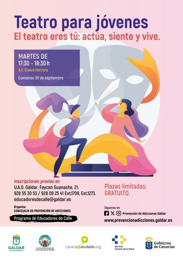 Gáldar: El programa Educadores de Calle organiza un taller gratuito de teatro para jóvenes