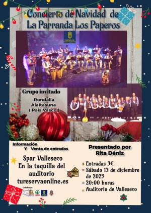 Concierto de Navidad de la Parranda Los Paperos en Valleseco