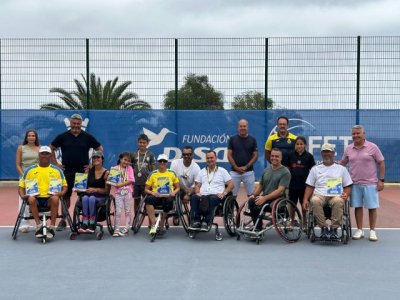 José Guerra y Mar Díaz campeones de Gran Canaria de tenis en silla de ruedas