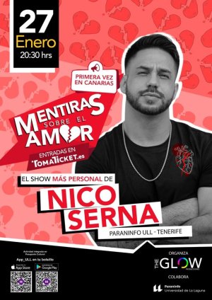 El influencer Nico Serna viene a Tenerife a compartir una mirada distinta y cómica sobre el amor