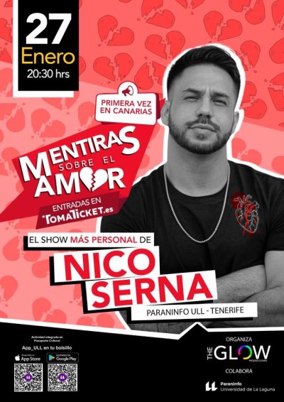 El influencer Nico Serna viene a Tenerife a compartir una mirada distinta y c&oacute;mica sobre el amor