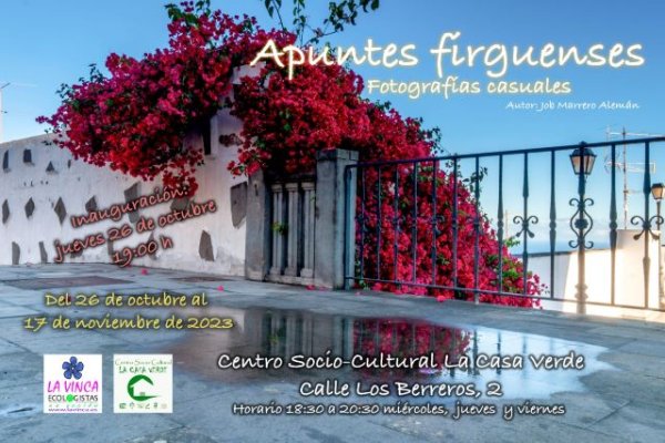 La Casa Verde de Firgas acoge la Exposición “Apuntes Firguenses”, de Job Marrero a partir del 26 de octubre