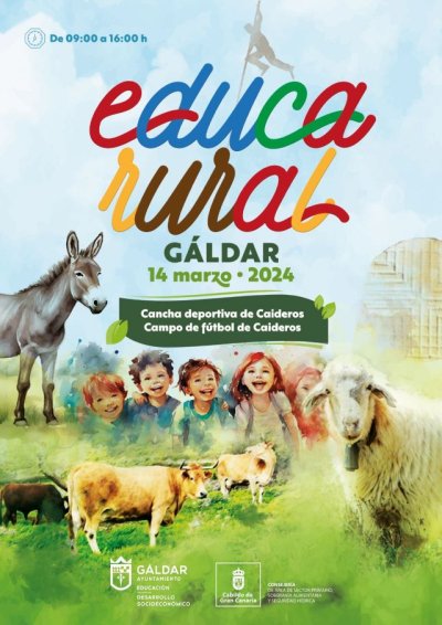 G&aacute;ldar: Caideros acoge el jueves un encuentro con m&aacute;s de 300 alumnos y alumnas del municipio para fomentar la educaci&oacute;n rural