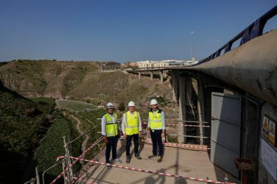 El Cabildo realiza los últimos trabajos de refuerzo del viaducto del Guiniguada para concluir la obra los próximos días