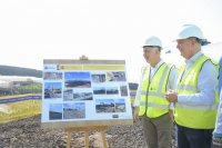 Torres comprueba el avance de la primera fase de la carretera de la costa en La Palma