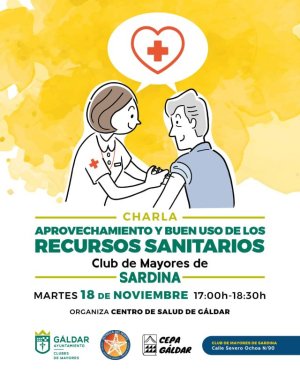 Gáldar: Charla informativa: “Aprovechamiento y buen uso de los recursos sanitarios” dirigida a personas mayores