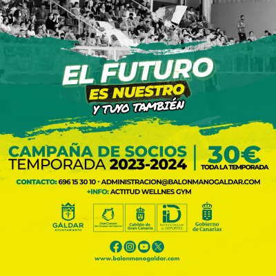 &ldquo;El Futuro es Nuestro&rdquo; la nueva Campa&ntilde;a de Socios del Balonmano G&aacute;ldar para la 2023-2024