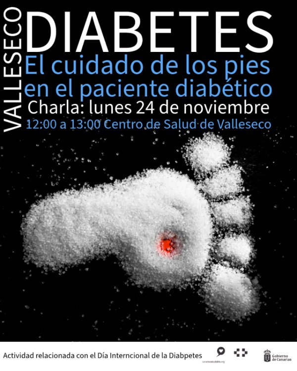Valleseco acoge este lunes 24 de noviembre la charla “Cuidados en el Pie del Paciente Diabético”