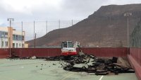 G&aacute;ldar: Arranca la obra de construcci&oacute;n de la cubierta de la cancha del colegio de Los Quintana