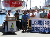La Vela Latina Canaria protesta por la falta de dispositivo de seguridad para los aficionados