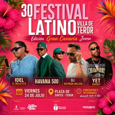 Teror acoge el 24 y 25 de julio la 30 edición del Festival Latino con un cartel protagonizado por Tony y Mimy Succar