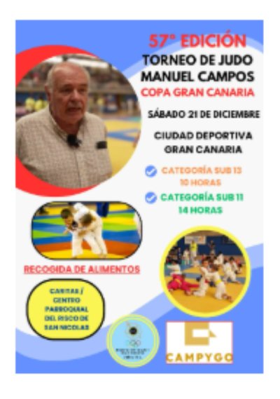 La 57&ordf; Edici&oacute;n del Torneo de Judo Manuel Campos &lsquo;Copa Gran Canaria&rsquo; re&uacute;ne a m&aacute;s de 200 deportistas de la Isla