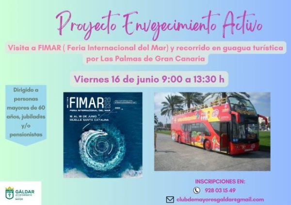 Gáldar: El proyecto &#039;Envejecimiento Activo&#039; organiza un visita a Fimar