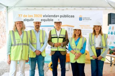 El Gobierno de Canarias pone la primera piedra de 37 nuevas viviendas públicas en Jinámar con una inversión de 8 millones de euros