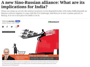 Korybko a C. Raja Mohan: No existe tal cosa como la llamada &ldquo;Alianza chino-rusa&rdquo;