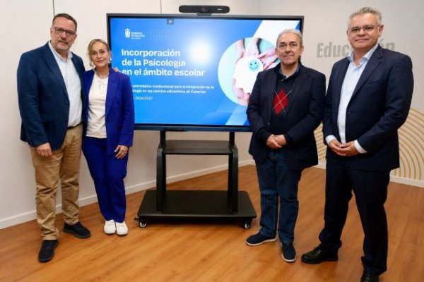 Educaci&oacute;n presenta el plan para incorporar la psicolog&iacute;a en los centros canarios a partir del curso 2026/2027