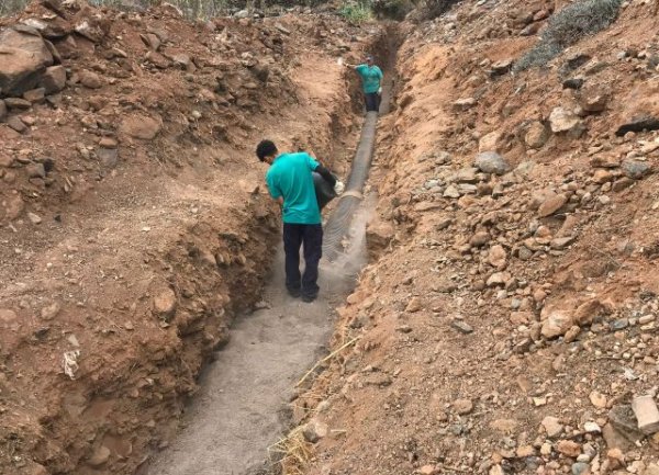 Gáldar: Puesta en marcha de las obras de los nuevos colectores de aguas residuales y pluviales en El Roque