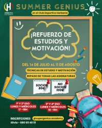 El Club Deportivo Herbania acoge un programa de refuerzo educativo y motivacional a partir del 14 de julio