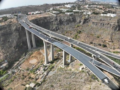 El Cabildo abre este domingo el sentido norte de la Circunvalación tras adelantar una semana la obra de impermeabilización