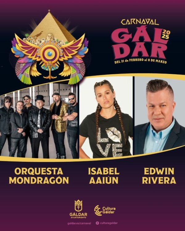 Gáldar: &#039;El Antiguo Egipto&#039; se pone en marcha este fin de semana con el Pregón, la Gala Drag Queen y el Carnaval infantil en familia