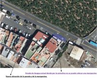 Arucas: Inicio de las obras para la reubicación de parada de guagua con instalación de marquesina en Bañaderos