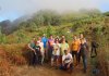 Firgas: Regados m&aacute;s de un centenar de &aacute;rboles de laurisilva en la Finca de La Cazuela